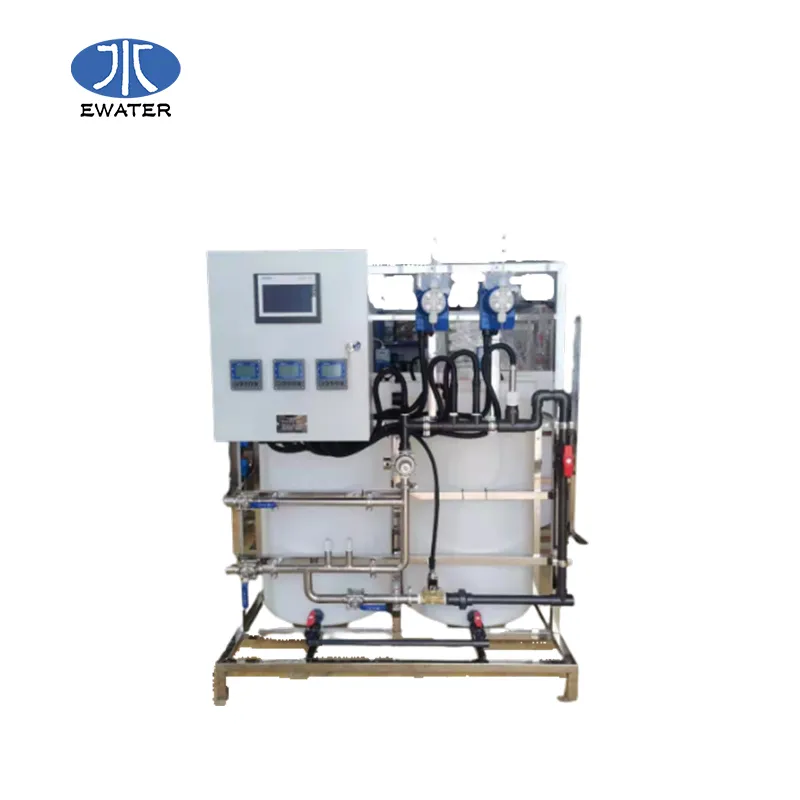 500L su arıtma makineleri otomatik kimyasal sıvı asit alkali pH klor dozaj sistemi düşük fiyat