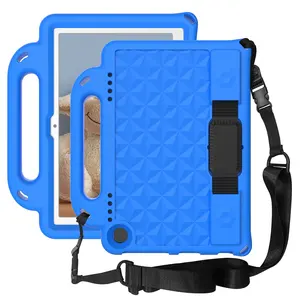 어깨 핸드 스트랩 스탠드 Shockproof EVA 폼 보호 커버 태블릿 케이스 아마존 킨들 파이어 HD 8 플러스 2020