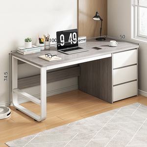 Modern Student <b>Study</b> <b>Desk</b> Home Office Writing Table Rounded Corners Large Storage Drawers Eco Friendly Bedroom Workstation - Product Image 4