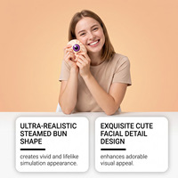 Jouet Squishy pour les yeux et le visage, jouet anti-stress amusant en forme de chignon, doux et à remontée lente
