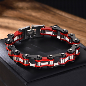 <span class=keywords><strong>Bracelet</strong></span> de motard pour <span class=keywords><strong>homme</strong></span>, bijoux punk, <span class=keywords><strong>bracelet</strong></span> en acier inoxydable épais, chaîne de moto pour <span class=keywords><strong>homme</strong></span> - Product Image 6