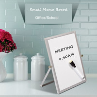 Tableau blanc magnétique effaçable à sec réutilisable pour le bureau Planche à dessin pour enfants de petite taille avec support et marqueur