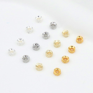 18k Gold Plated Copper Round Spacer <b>Beads</b> For Bracelet Making DIY Jewelry Accessories C21A - Product Image 4