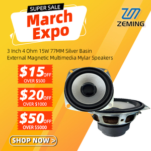 3 Inch Silver Basin External Magnetic Loudspeaker Professional 4 Ohm 15W 77MM Power Amplifier Multimedia Mylar <strong>Speakers</strong> - Product Image 1