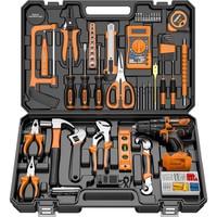 Boîte à outils domestique multifonctionnelle, kit de réparation de matériel complet, ensemble d'outils d'électricien domestique, perceuse pour voiture, acier à haute teneur en carbone