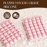 Moule à chocolat pour enfants en silicone antiadhésif de qualité platine LFGB sans BPA, multi-formes 35 cavités, fabriqué par MUYULINS