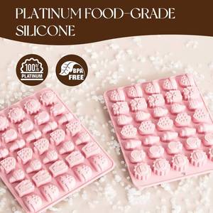 Molde de Silicona para Chocolate para Niños, Marca MUYULINS, 35 Cavidades, Multiformas, Grado Platino LFGB, Antiadherente, Libre de BPA - Product Image 2