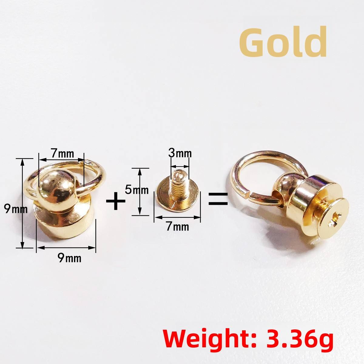 Grande boucle dorée, vis de 5,5 mm