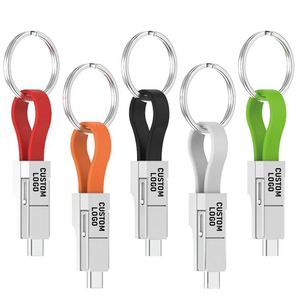 Cadeau promotionnel, chargeur portable tout-en-un, 3 en 1, mini câble porte-clés, porte-clés magnétique USB, mini câble de charge pour téléphone - Product Image 1
