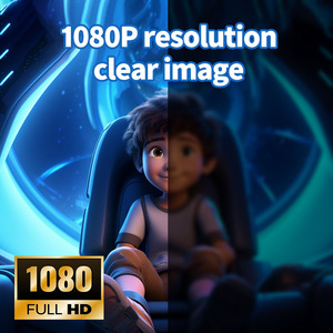 Proyektor DLP Pintar Portabel <span class=keywords><strong>3D</strong></span> Ready Native 1080P Mendukung 4K Android 13 Home Theater 360 Metal Gimbal Stand Kompatibel Netflix - Product Image 4