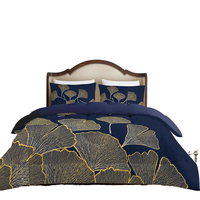 Ensemble de couette épaissie impression numérique 3D quatre saisons universel Double graisse couette trois pièces ensemble 200TC écologique maison