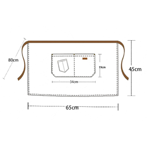 Tùy Chỉnh Màu Đen Polyester Không Thấm Nước BBQ Nhà Bếp Salon Tên Tạp Dề Hàn Quốc Nhà Hàng Đồng Phục Nửa Chiều Dài Tạp Dề Với Biểu Tượng Tùy Chỉnh - Product Image 2