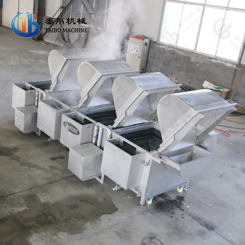 Industrial Four Bucket Vegetable and Fruit Salad Washer Leaf Vegetable and Fruit Washing Machine for Factory