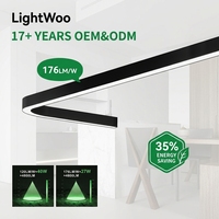 Système de raccordement linéaire flexible pour éclairage LED, intégration d'appareils, forme en arc, UGR<16, pour la conception d'intérieurs commerciaux, en aluminium