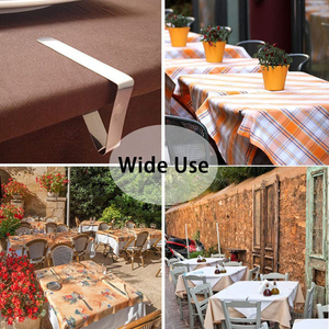 Pour tente fête de mariage pique-nique 430 Clips de nappe en acier inoxydable porte-nappe résistant à la rouille en argent robuste - Product Image 6