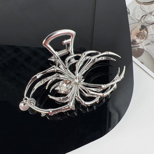 Persoonlijkheid Eigenzinnig Gothic Stijl Gelegeerd Spider Haarclip Halloween Mode Temperament Diamant Ingelegd Elegante Haai Clip - Product Image 6