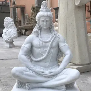 बड़े बगीचे आउटडोर देवी सजावटी प्रभु शिव बिक्री के लिए संगमरमर की प्रतिमा