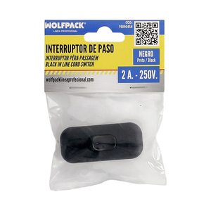 Interruttore in linea nero 2A. - Product Image 5