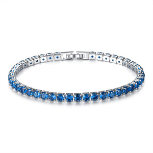 Tianristar — Bracelet Tennis pour hommes et femmes, bijou personnalisé, diamant, 4mm, mode urbaine, Cz momanite, vente en gros - Product Image 5