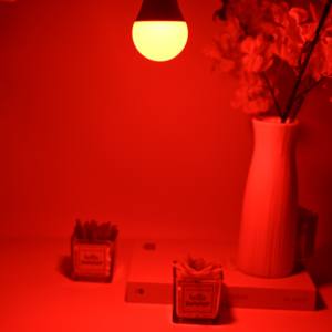 5W 7W 9W Bombilla <span class=keywords><strong>LED</strong></span> 3 en 1 Casquillos E14/E27 Luz cálida ámbar, roja o espectro completo Ideal para dormitorio. - Product Image 5