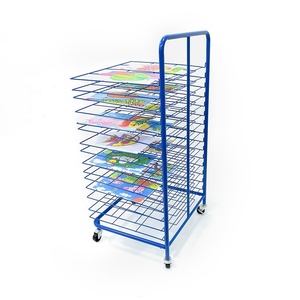 Estudio de Arte de jardín de infantes con poleas, caballete de malla de alambre, pintura, tendedero de arte plegable, soporte de exhibición de pintura, estante de literatura - Product Image 4