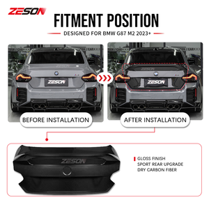 Droge carbon fiber V-stijl achterklep voor BMW M2 G87 2 Serie G42 M240i 230i Coupé 2022+ - Product Image 5