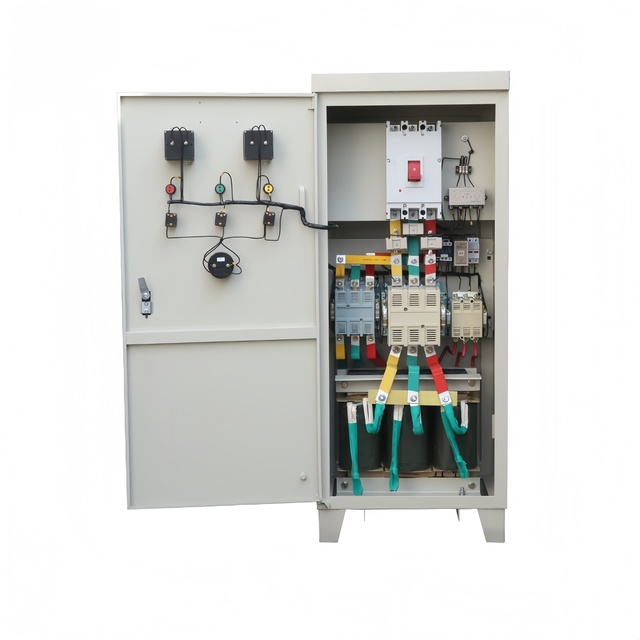 Galvanized Steel 3-Phase Electric Motor Panel Board Autotransformer Step-Down Starting Cabinet Power Distribution Equipment