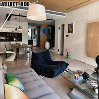 Canapé pliable en forme de L Ligne Ro-set, finition minérale scintillante, design moderne, écologique, en éponge, pour salon de villa