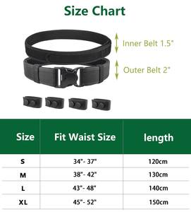 Venta al por mayor 2 "Nylon PP correas de liberación rápida hebilla duradera cinturón táctico resistente con 4 guardianes guardia de seguridad uso al aire libre - Product Image 5