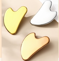 Gua Sha en acier inoxydable pour le visage, avec logo personnalisé, pour réduire les poches, raclage facial, massage Gua Sha