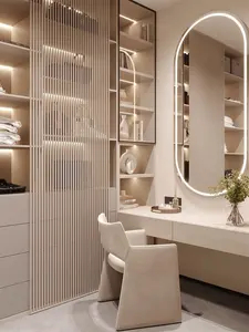 Armario de Dormitorio Moderno Independiente de Madera Maciza con Puertas Lacadas, Diseño que Ahorra Espacio para Almacenamiento en Apartamentos y Hogares, Gran Capacidad - Product Image 2