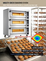 Four à pâtisserie et à tartes multifonctionnel, équipement électrique commercial, four à pizza double couche de grande capacité