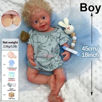 Poupée Reborn avec accessoires complets, en silicone intégral, design lesté, toucher réaliste, poupée nouveau-né réaliste pour exposition