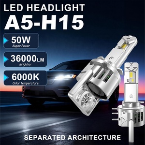 Xenplus A5 H15 50W 36000Lm con Ventola, Lampadina per Fari <span class=keywords><strong>Auto</strong></span> H11 H7 LED 9006 Canbus <span class=keywords><strong>Auto</strong></span> 12V H15 9005 H4 Fari LED - Product Image 3