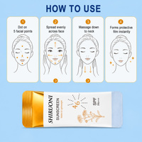 Crème solaire mate en sachet individuel personnalisable OEM/ODM, protection SPF46 PA+++ UVA UVB, format voyage, emballage indépendant, lotion solaire