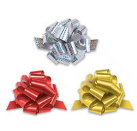 1 ",2",3 "pouces argent or paillettes en plastique tirer décoration de vacances Pp arcs cadeau Pp tirer arc coloré Mini ruban arc tirer arc