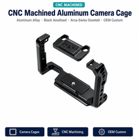 LAIDNUO Cage de caméra en aluminium usinée CNC sur mesure, anodisée noire, avec fixation Dovetail, griffe porte-accessoire et support Arca Swiss pour équipement OEM