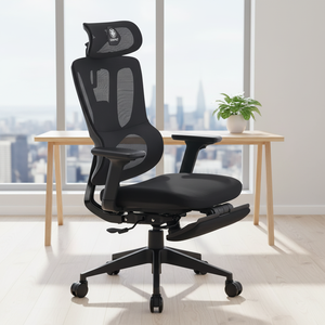 Silla de Oficina Ergonómica Ejecutiva Moderna de Zhejiang, Respaldo Alto de Malla, Soporte Lumbar, Altura Ajustable y Giratoria - Product Image 1