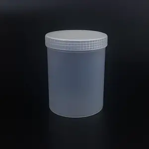Manufacturer 500ml 1000ml round empty high capacity pp plastic white black Transparent jar cooler beer food can