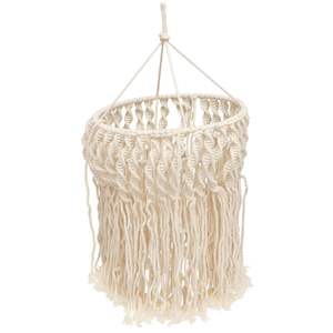 Lustre Bohème Macramé à Pompons en Corde de Coton Fait Main pour Salon, Chambre et Salle à Manger - Offre Spéciale - Product Image 2