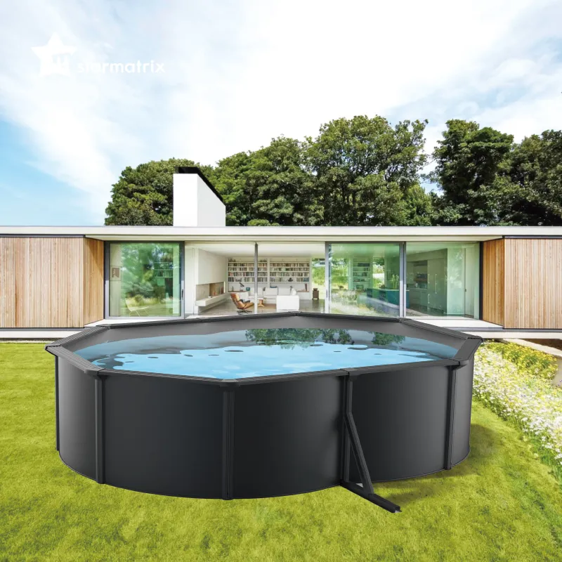 STARMA TRIX Werkseitig fertige Produkt inspektion Hartseitige Pools Stahl wand Oberirdisches Schwimmbad mit großem Boden