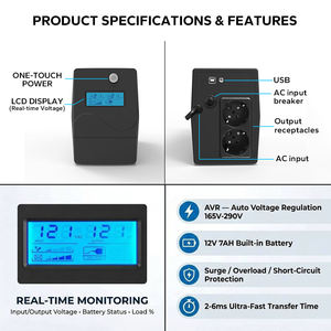 OEM & ODM - Alimentation sans interruption monophasée de secours 3000VA <span class=keywords><strong>2400W</strong></span> avec batterie au plomb-acide pour ordinateur - Product Image 5