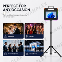 Cabina de Fotos DSLR de 15.6 Pulgadas con Pantalla Táctil, Trípode Ajustable, Máquina de Selfies para Alquiler en Bodas, Fiestas y Eventos
