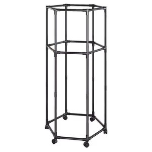 Séchoir à linge rotatif et mobile, diamètre 80 cm, hauteur 178 cm, design hexagonal sur pied, pour balcon et chambre. - Product Image 5