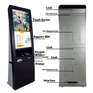 Rạp chiếu phim Vé máy bán hàng tự động hồng ngoại Màn hình kép quảng cáo LED màn hình cảm ứng hiển thị đồng tiền hoạt động kiosk với máy in - Product Image 6