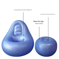Canapé gonflable moderne en PVC pour usage hospitalier, avec trous de récupération post-opératoire pour hémorroïdes, idéal pour la convalescence post-BBL