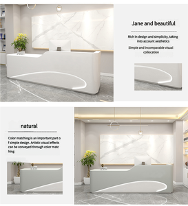 <span class=keywords><strong>Bureau</strong></span> de réception multifonctionnel extensible en bois massif de luxe moderne pour hôpital, école, <span class=keywords><strong>bureau</strong></span>, entreprise - Product Image 3