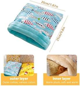 Warm Pet Nest Sleeping Small Bed Hedgehog Squirrel Hamster Guinea Pig Winter Bag Mat - Product Image 5