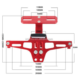 Señales de giro ajustables para motocicleta, marco de matrícula de aluminio CNC, soporte LED para Kawasaki Z1000 Kawasaki <span class=keywords><strong>Z800</strong></span> - Product Image 5