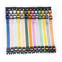 Anpassbare umwelt freundliche weiche Bambus reflektierende Nylon Hunde halsband Made China personal isierte Tier Haustier Halsbänder Leinen Geschirre